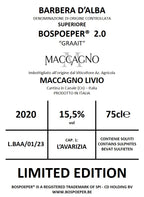 Barbera d'Alba DOC 2020 Superiore Authentic Bospoeper graait
